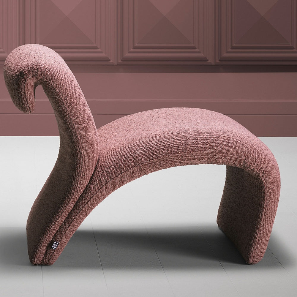 Fauteuil Eichholtz Vignola Bouclé rose