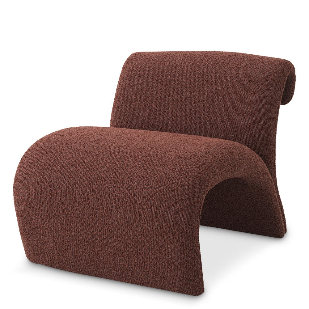 Fauteuil Eichholtz Vignola Bouclé bordeaux