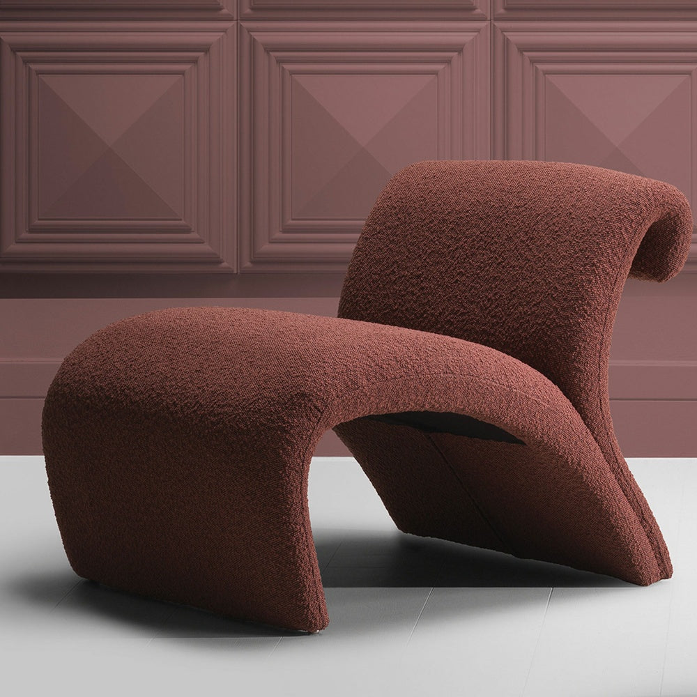 Fauteuil Eichholtz Vignola Bouclé bordeaux