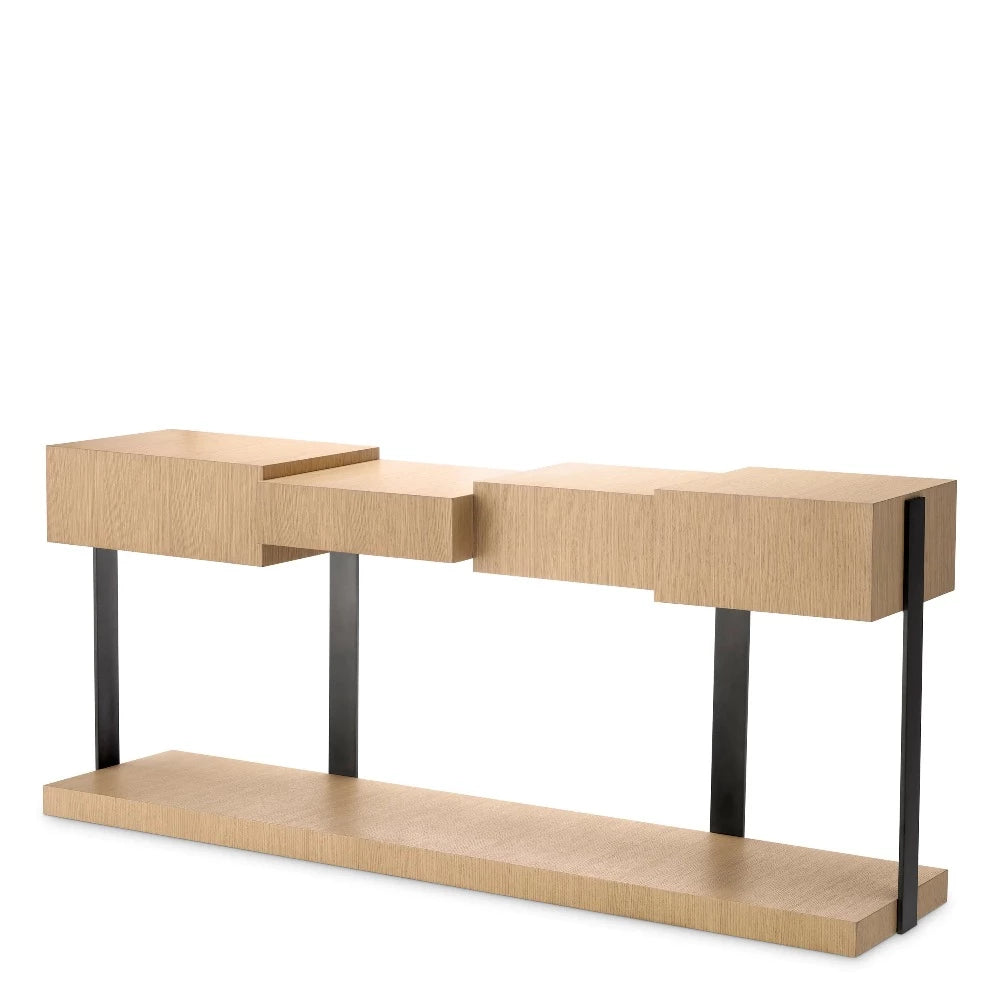 console table wandtafel eichholtz natural oak