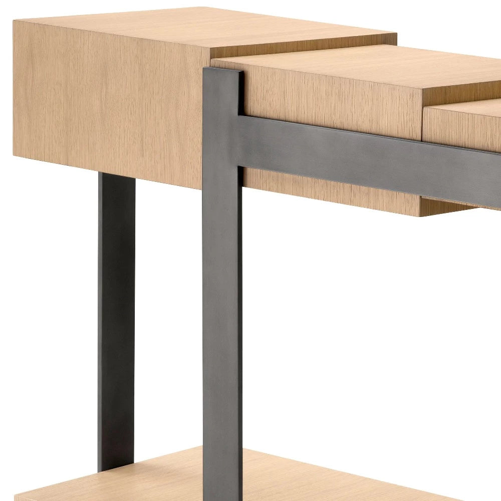 console table wandtafel eichholtz natural oak