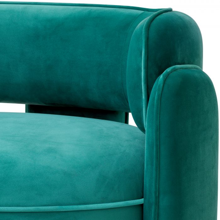 chair fauteuil chaplin savona turquoise velvet eichholtz