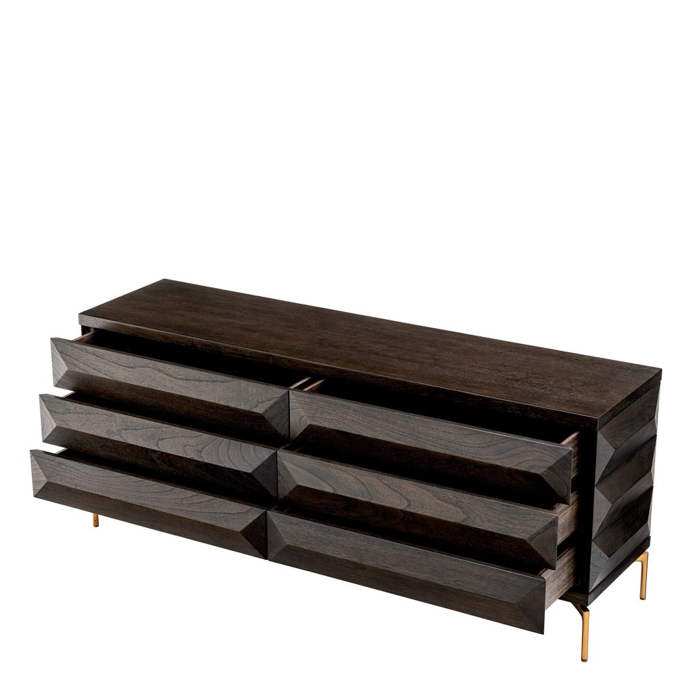 dresser opberger commode eichholtz mocha oak
