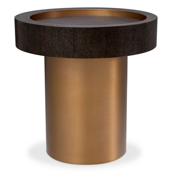 side table bijzettafel eichholtz otus round mocha
