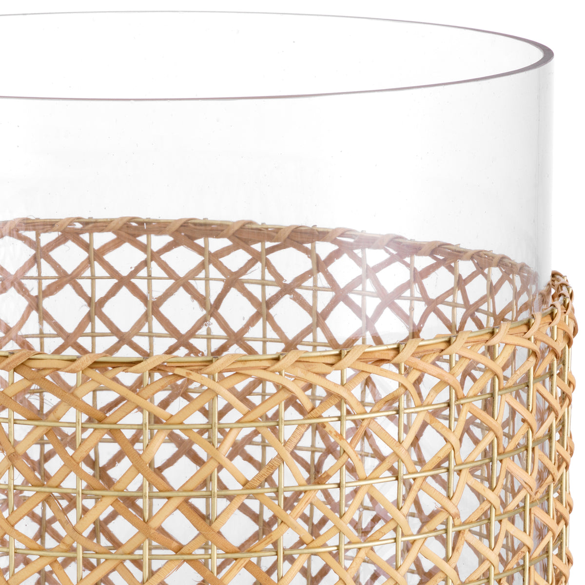 windlicht hurricane zimmerman l eichholtz rattan gold