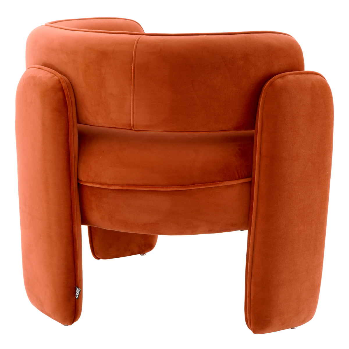 chair fauteuil chaplin savona orange velvet eichholtz