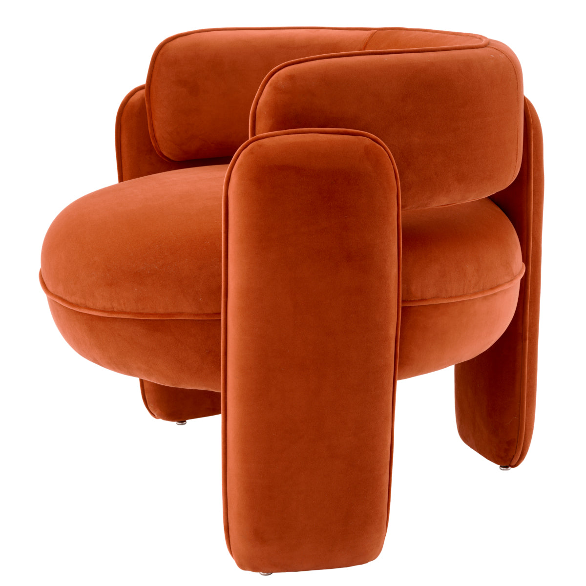 chair fauteuil chaplin savona orange velvet eichholtz