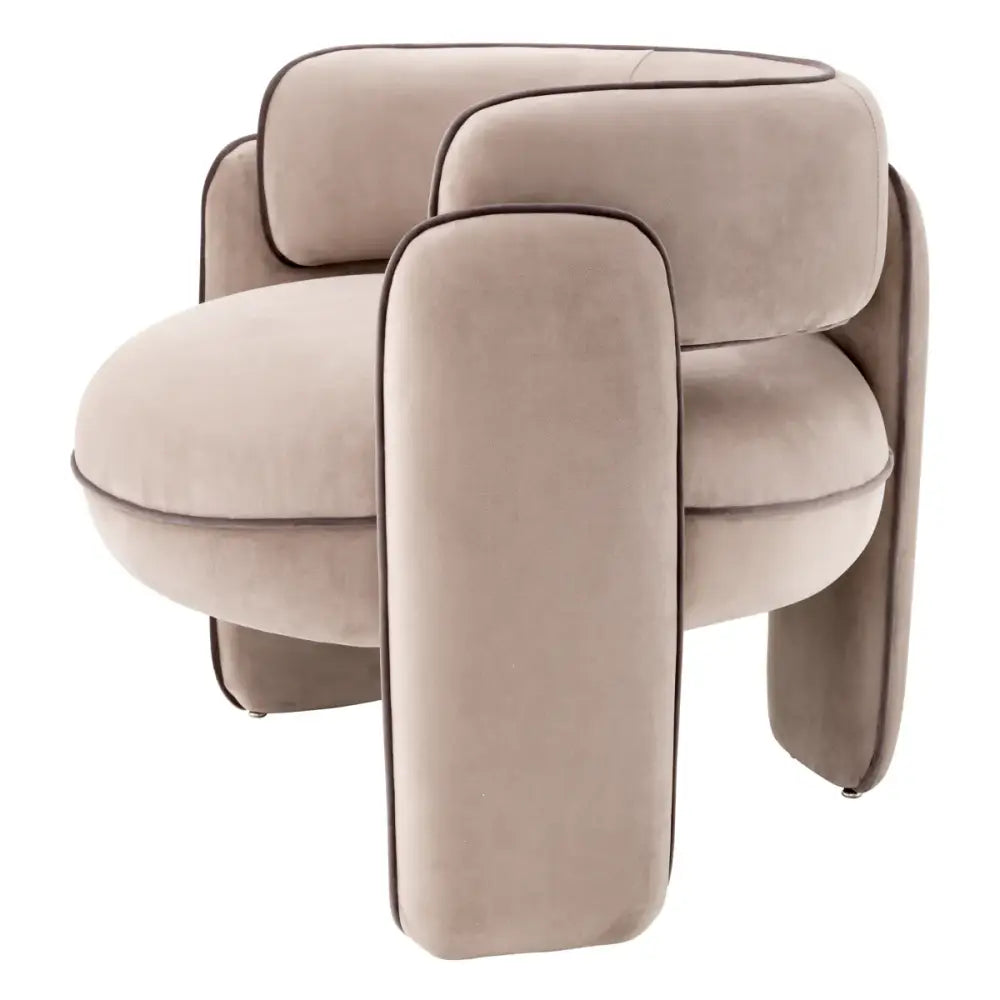 chair eichholtz chaplin savona greige velvet & grey velvet macaron in parijs