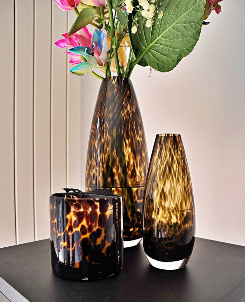 druppel teardrop vaas dekocandle spotted leopard 