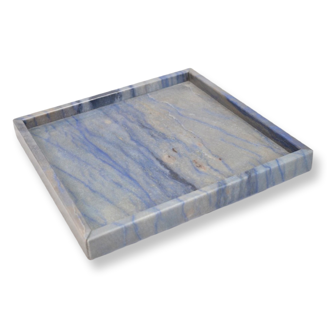 Tray Marble Azul L