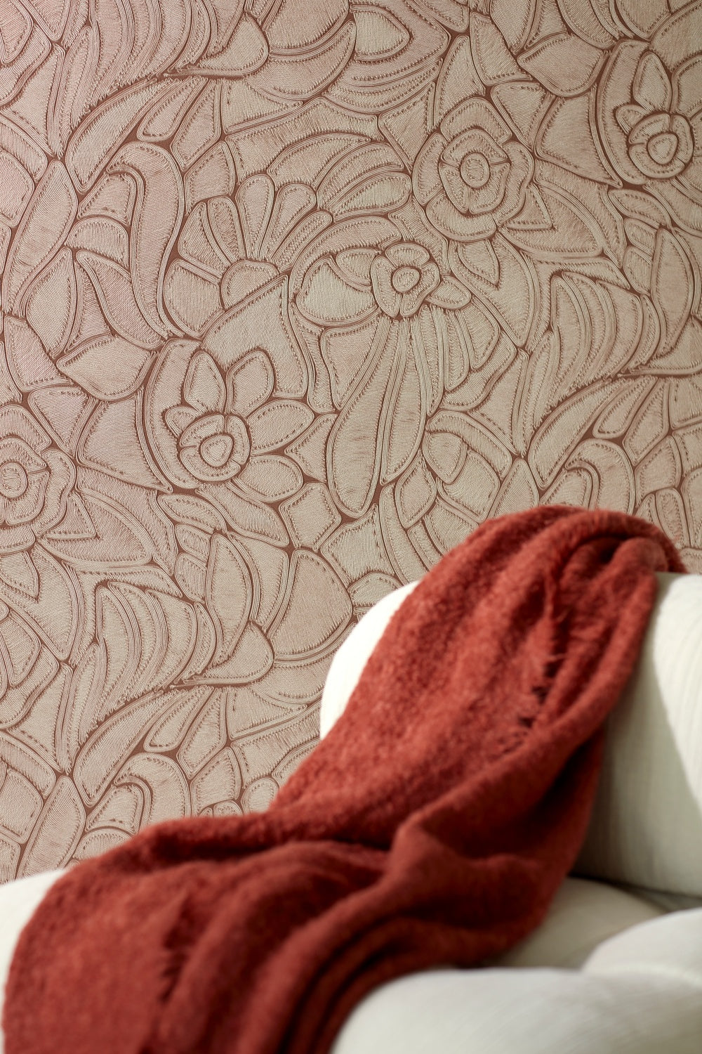 Arte Behang Manila Flore 64542 terracotta