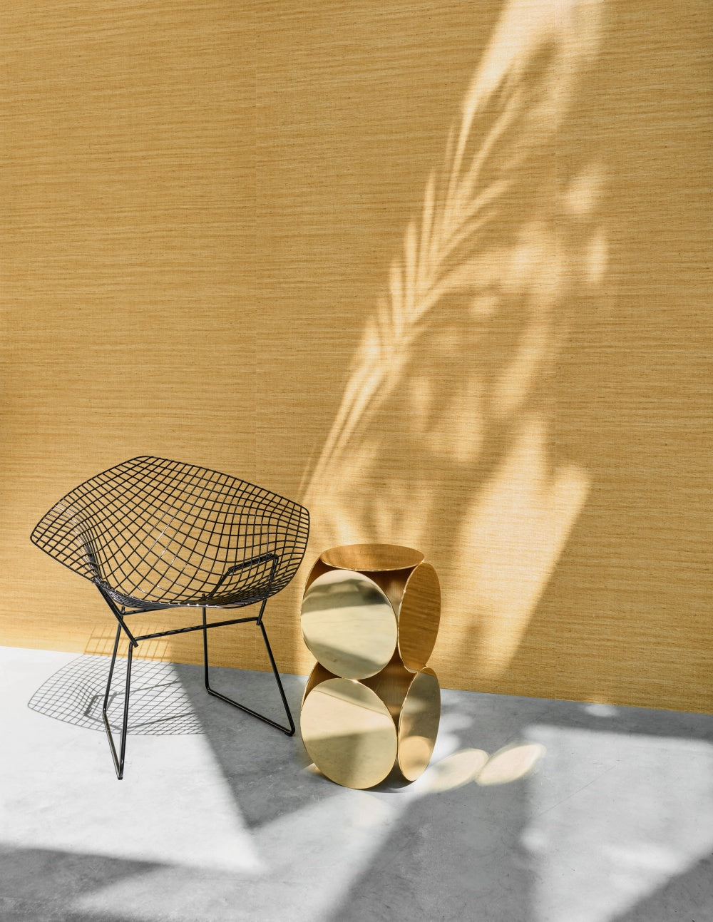 arte luxe behang wallpaper texture collection lignes 40501A ochre okergeel